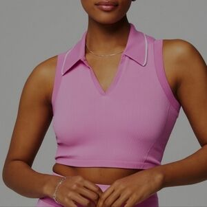 Fabletics Seamless Polo Cropped Tank Size M